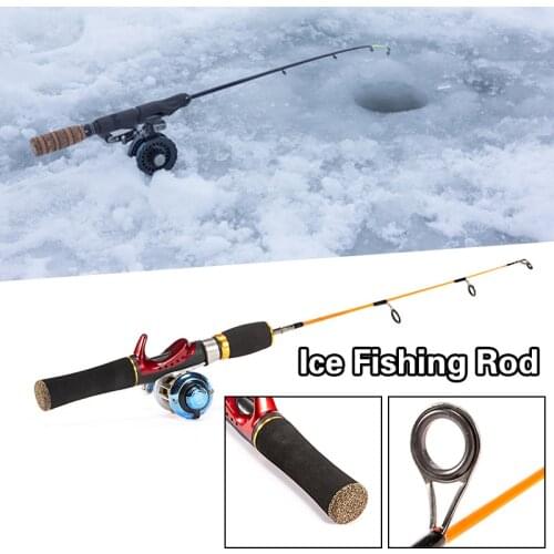 52cm Ice Fishing Rod Ultralight Outdoor Portable Winter Fishing Rod Spinning Ice Fishing Pole Tackle