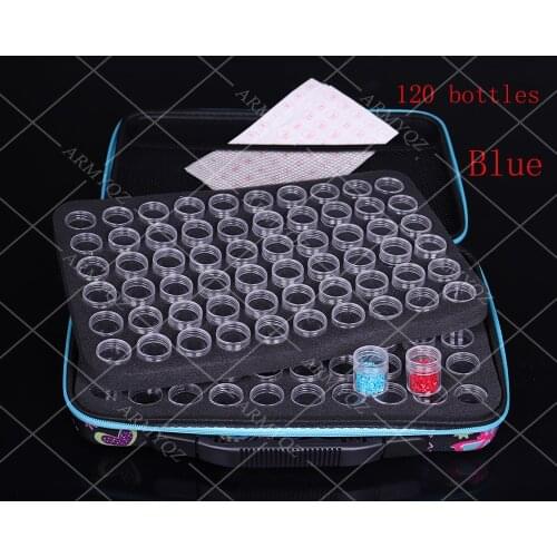 120 Bottles 5d Diamond Painting Accessories tools Storage blind Box Carry Case diamant painting tools Container butterfly Bag