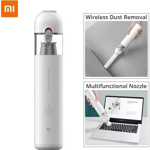 Xiaomi Mijia Vacuum Cleaner Mini Wireless Handheld 13KPa Suction Power 2 Nozzles 2 Modes Washable HEPA Filter 30min