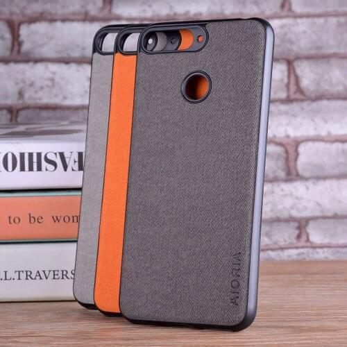 Case for Huawei Y6 Prime 2018 coque Luxury textile Leather skin soft TPU hard PC phone cover for Huawei Honor 7A case funda