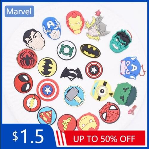 20style Marvel Superhero Spiderman Ironman Phone Case Soft Patch Brooch Badge Jewelry DIY Accessories 3cm for Children