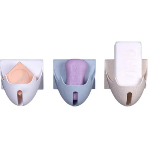 Home Creative Bathroom Soap Dish Free Perforation Wall-mounted Drain Soap Tray Toiletries Storage Rack Hot Sale