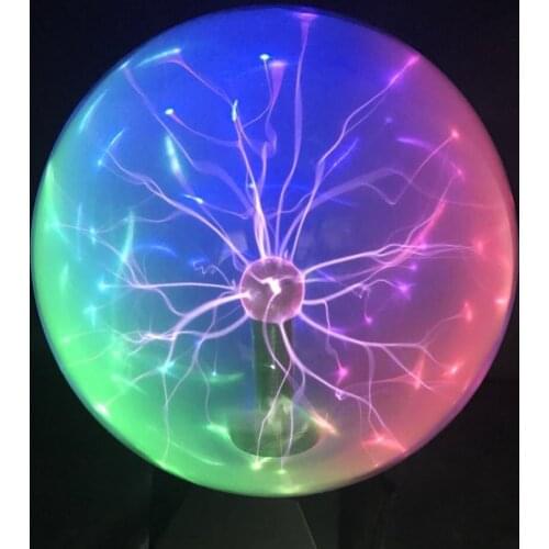 Fantastic Magic Plasma Ball Home Nightlight Room Decoration Touch Sound Desk Lamp Light Sphere Lightning Globe 3" 4" 6" 8" 5"