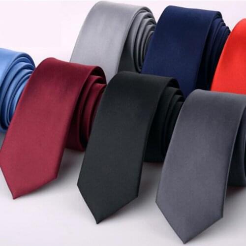 IHGSNMB Mens Solid Navy Blue Classic Necktie for Bridegroom 6cm Slim Quality Neck Ties for Wedding Tie Skinny Groom Ties for Men