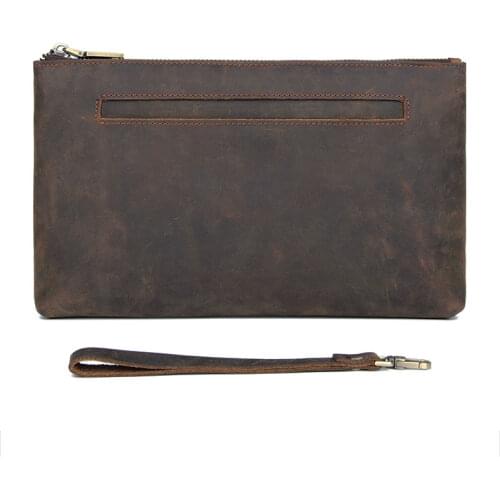 Clutch Wallets Envelope Bag Clutches Crazy Horse Leather Business Casual Purses Hand Bags R-8454R