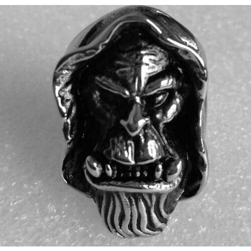 Stainless steel World of Warcraft Guldan head ring Warcraft ring Frozen Throne Ring