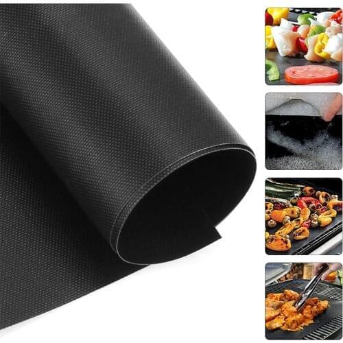 Reusable Non-stick BBQ Grill Mat 0.2mm Thick Heat Resistance PTFE Barbecue Baking Liners Cook Pad Microwave Oven Tool