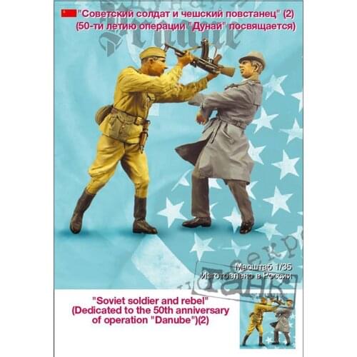 Unassambled 1/35 Soviet soldier and Civilian Historical Resin kit miniature model Unpainted