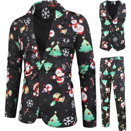 New Designs Wedding Tuxedo Suits for Men 2-3 pcs Slim Fit Mens suit Homme Christmas Printed Suit Prom Suit Can be Single Sale