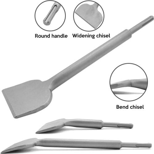 New Sds Plus Shank 3-In Wide Electric Hammer Chisel Angled Heavy Duty Bent Tile Chisel