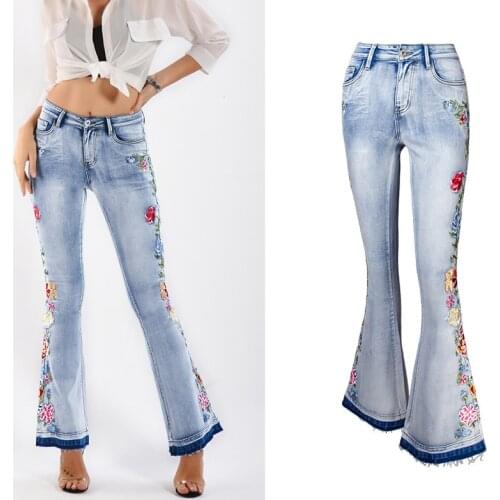 Женские джинсы с вышивкой OnnPnnQ China At AliExpress