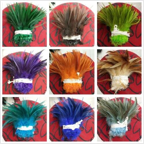 Wholesale 50pcs Pretty High Quality 4-6inch/10-15cm Dyed Cock Feather DIY Jewelry Accessories Decoration