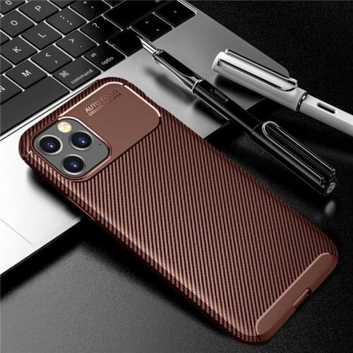 Shockproof Case For iPhone 13 12 11 Pro Max Carbon Fiber Texture Silicone Phone back Cover For iPhone 13mini Cover Coque Funda