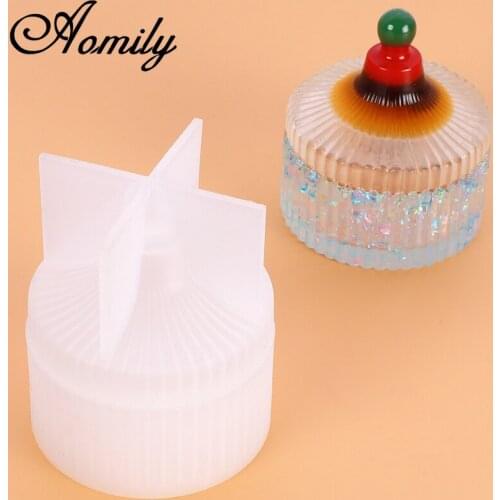 Aomily Storage Box Crystal Epoxy Silicone Mould Resin Jewelry Making Cosmetic Tools Hand Craft Cake Mold Epoxy Resin Cake Mold