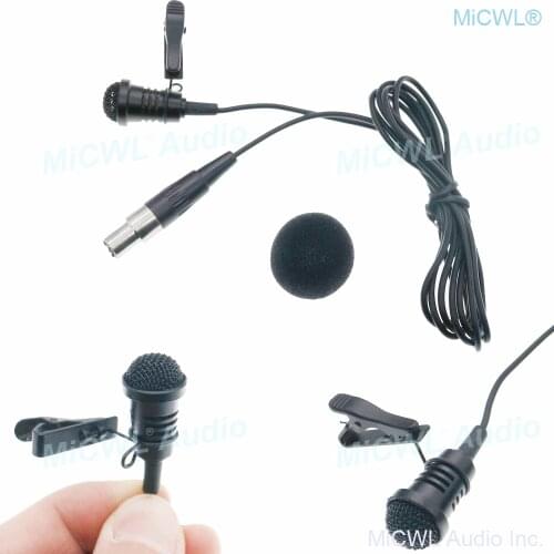 QLXD Digital Tie Clip Lapel Microphone for Shure SLX ULXD URD SLXD PGX QLXD UR BeltPack mini TA4F Cardioid Lavalier Mike
