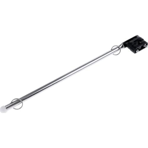 Rail Mount Flag Staff Pole with Plastic Rail Clamp for Marine Boat Kayak