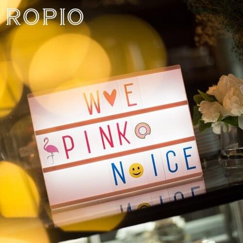 ROPIO LED Night Light Premium A4 Size Acrylic Cinema Light Box LED Night Lamp For Bedroom Decoration Lamp Indoor Lighting