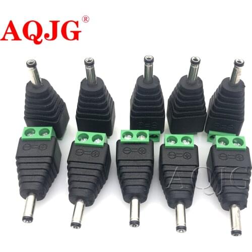 10Pcs Male DC Power Plug Connector 1.35mm x 3.5mm 3.5*1.35mm (Screw Fastening Type) Needn't Welding DC Plug Adapter