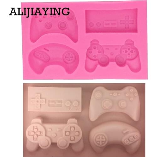 M1396 DIY keyboard Silicone Mold controller gamepad game mould cake Decorating tool fondant chocolate Clay craft Resin mould