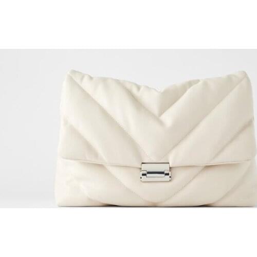 Fashion Solid Color PU Leather Crossbody Bags 2020 Designer Chains Shoulder Bag White Lady Messenger Bag Large Tote Big Purses