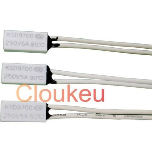 Temperature switch protector TB05 KSD9700 5A 250V 40/45/50/55/60/65/70/75/80/85/90/95/100C degree