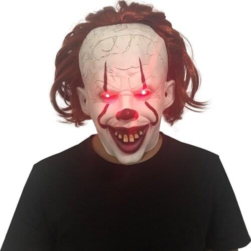 Horror Stephen Kings It 2 Mask Headgear Cosplay Halloween Headgear Pennywise Horror Mask 03