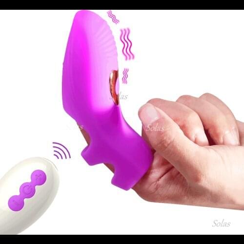 Emale Finger Vibrator Sex Toy Vagina G-Spot Clit Stimulator Massager Wireless Remote Control Vibrator Women Adult Products for18
