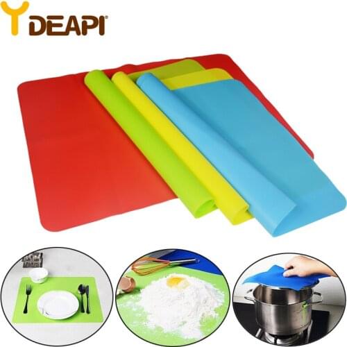 YDEAPI Gadgets Mat Heat Resistant Waterproof Insulation Silicon Cup Mat Coasters Kitchen Accessories Kitchen Tools Table mat