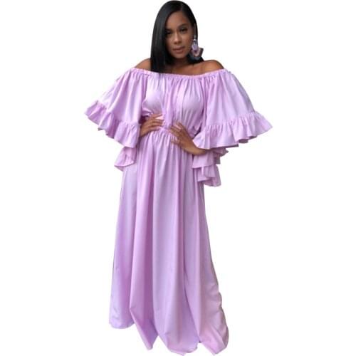 Women Long Maxi Dress 2020 Summer Short Sleeve Evening Party Dress Elegant Ladies Casual Loose Tunic Dress