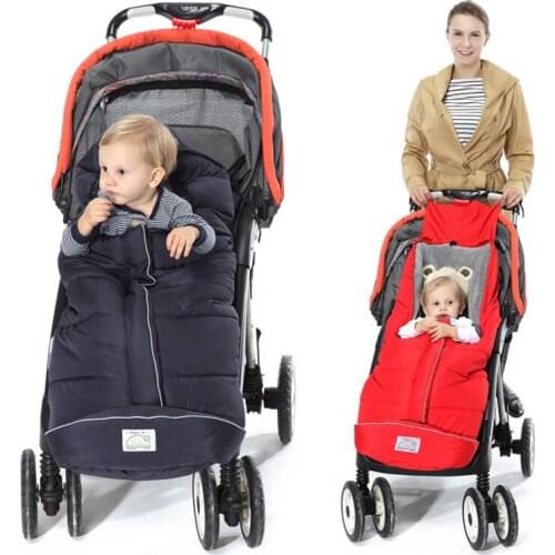 Winter Baby Sleeping Bag Newborn Warm Stroller Envelop with Footmuff Infant Coral Velvet Cocoon for Pram Soft Sleep Sack