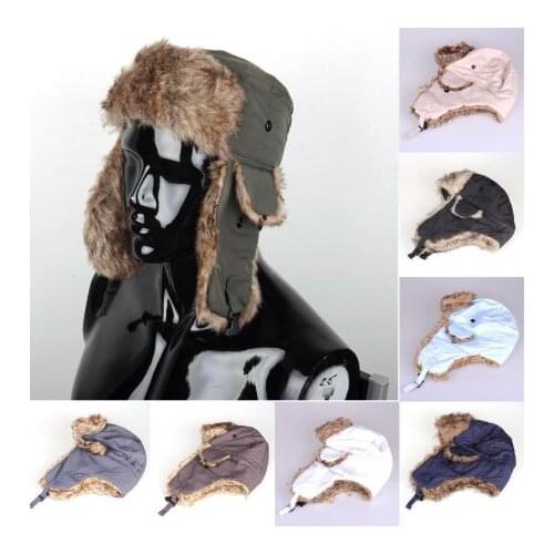 Airman Snow Hat Ushanka - Winter Russian Hat Ski Fur Pilot Military Army New