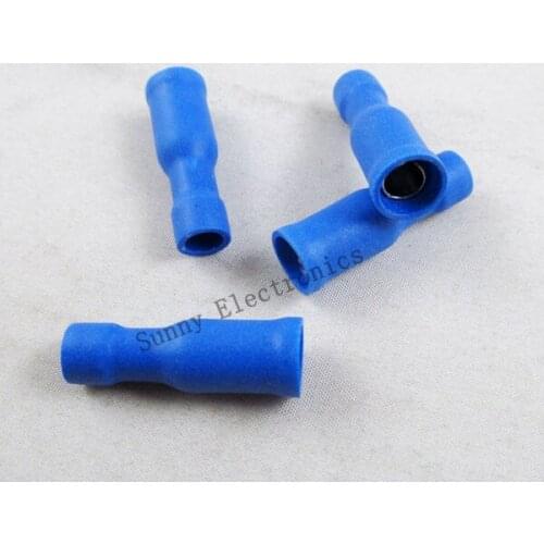 1000 Blue Female Insulated Bullet Connector Terminals Crimp electrical cable wire free shipping