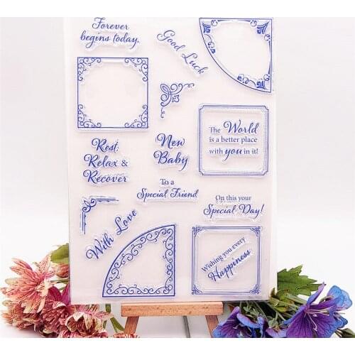 14.5x21cm good luck transparent seal clear stamps silicone seal TPR roller stamps DIY scrapbook album / card production