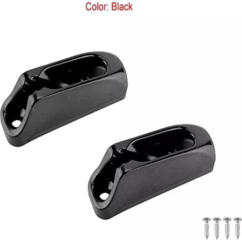 2pcs Black Nylon Jam Cleat Self-lock Rope Cord Tensioner Runner for Outdoor Safety Canoeing Kayak Surfing Boat Accessories