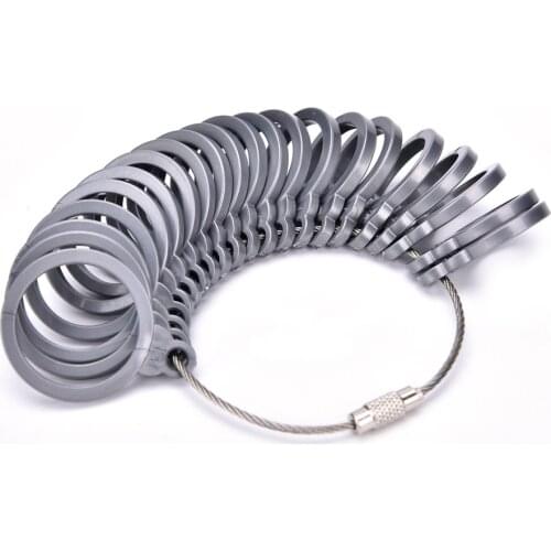 21Pcs/set Finger Ring Metal Meter Gauge Tools Measure Size For Jewelry Aluminum Metal Rings Mandrel US Size Jewelry Tool