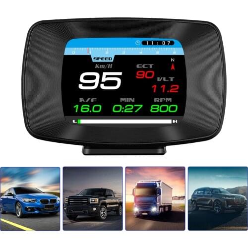 3 inch HUD Head Up Display Car Windshield Projector Auto Dual Mode OBD2 GPS Gauges Speedometer Overspeed Alarm System