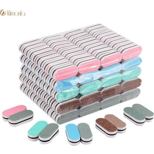 5/10/25pcs Mini Sponge Nail File 600/3000 Buffer Block Colorful Nail 100/180 Sandpaper Pedicure Manicure Grinding Nail Art Files