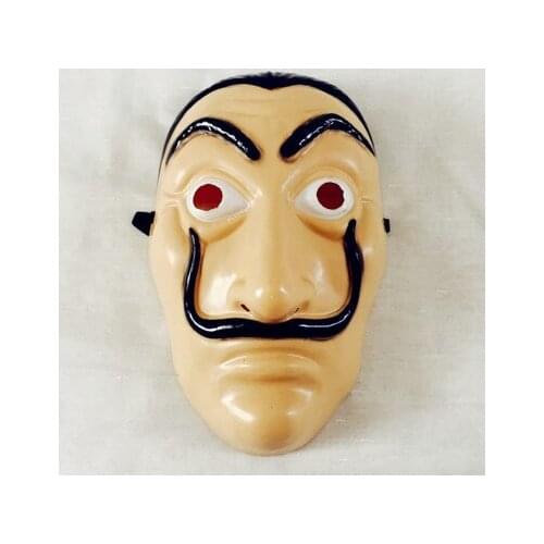 Hot 5pcs/lot Dali Plastic Mask Paper House La Casa De Papel Cosplay Decoration Masquerade Halloween Funny Tools
