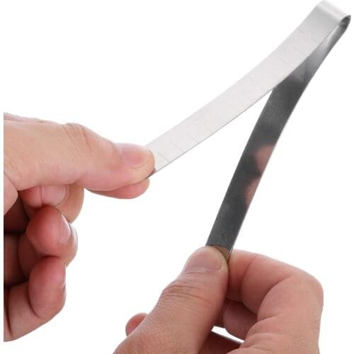 6Pcs Metal Sewing Crimping Clip Stainless Steel Hemming Clips with Built-in Ruler Cloth Measurement Ruler for Sewing & Stitching