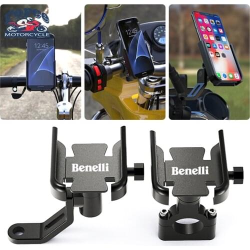 For Benelli 502c TRK 502 502X TNT 125 300 Leoncino 500 Motorcycle Accessories Handlebar Mobile Phone Holder GPS Stand Bracket