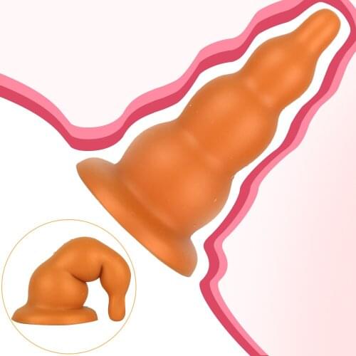 Anal Sex Toy 20CM Soft Silicone Butt Plug Huge Anal Beads Plug Men Prostate Massage Vagina Stimulation Buttplug With Suction Cup