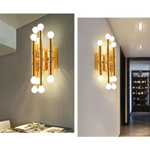 Art Design Gold Copper Wall Lamp For Hotel Aisle Deco Maison Luminaire Applique lustre led light fixtures