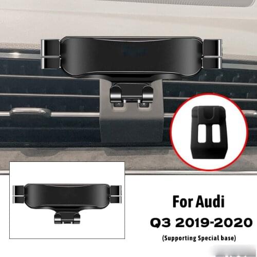 Car Mobile Phone Holder For Audi Q3 F3B 2019 2020 Air Outlet Clip Mounts Stand GPS Gravity Navigation Bracket Car Accessories