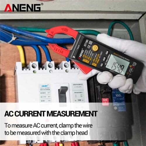 ST190 Smart Clamp Meter 6000 Counts Auto-ranging Digital Multimeter LCD Screen AC DC Voltage AC Current Detector Pen Temperature