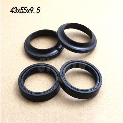 43X55 /9.5 Motorcycle Front Fork Damper oil seal dust cover For GSX1300R XJR1200 XJR1300 MT-01 ZX-6R 636 ZX-10R ZX-14R 43*55
