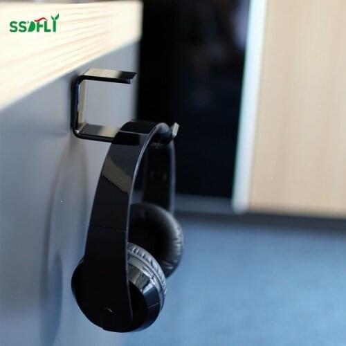 Durable Headphone Holder Headphone Hook Phone / Tablet Stand Wall Mount Headphone Hook Accessories L-Type Headphone Hook
