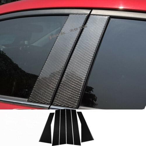 For Honda CR-V CRV 2017 2018 2019 carbon fiber Car Window Center Pillar Post Cover Trim