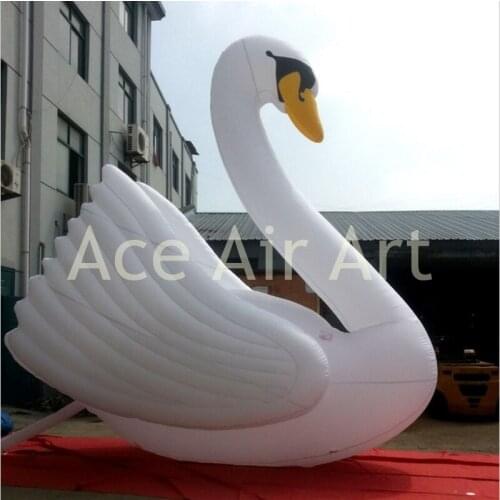 4m H Giant and Beautiful Inflatable white swan for Sale and Advertising