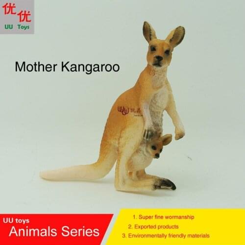 Hot toys:Mother Kangaroo Simulation model Animals kids toys children educational props