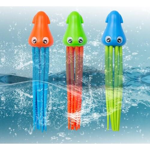 Swimming Pool Toy Octopus Sinking Gem Diving Training Toy Outdoor Fun Sports Sinker Fidget Toys Water Game For Kids Summer Gift
